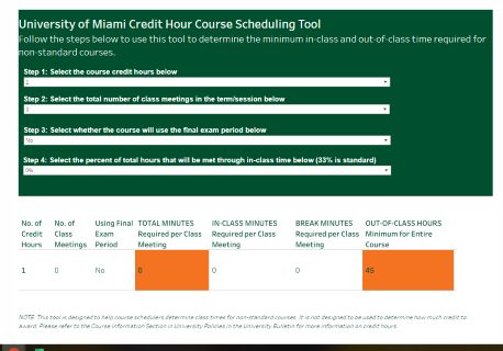 Course Scheduling Tool